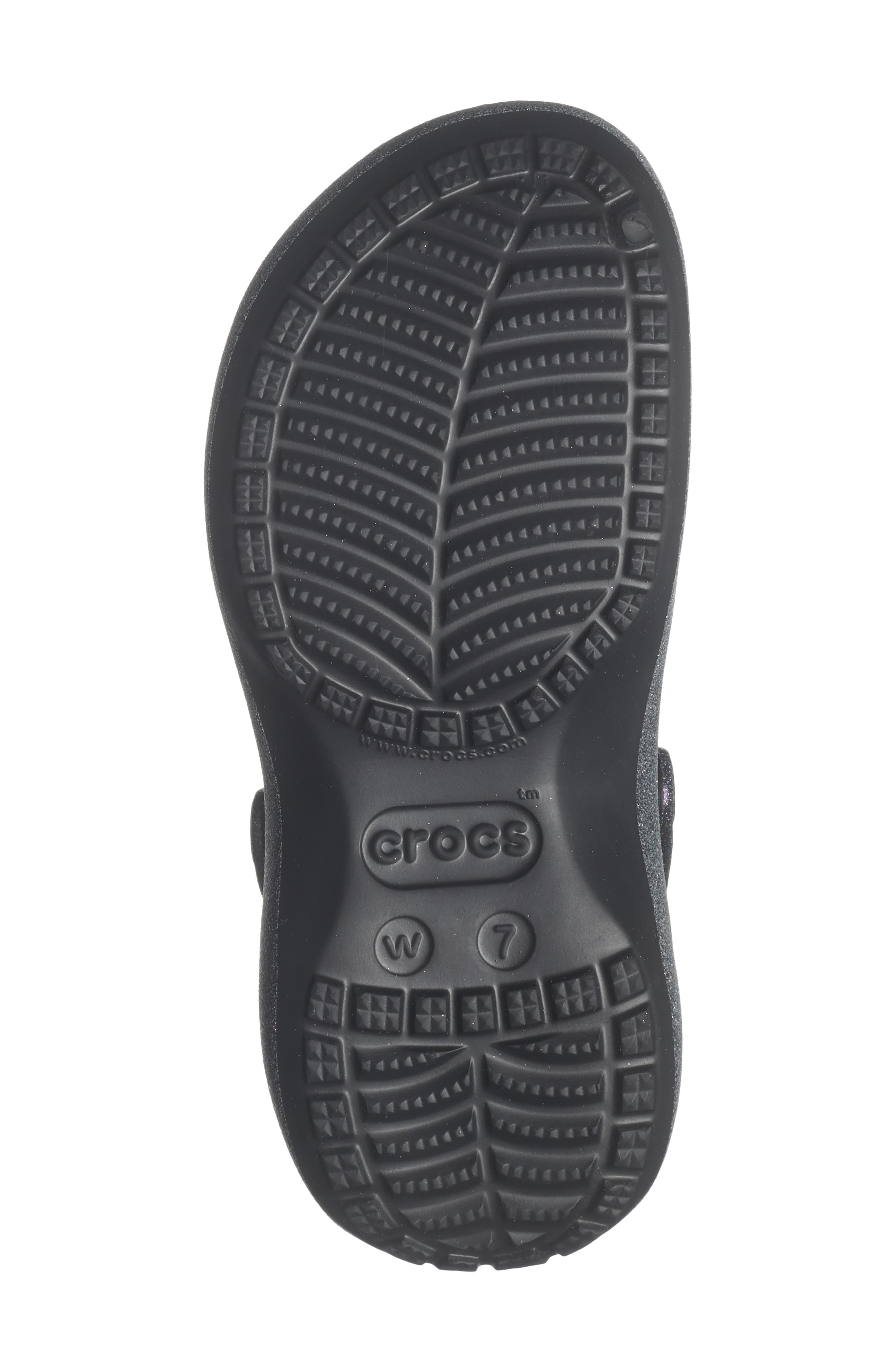 CROCS Iridescent Glitter Platform Clog, Alternate, color, Black