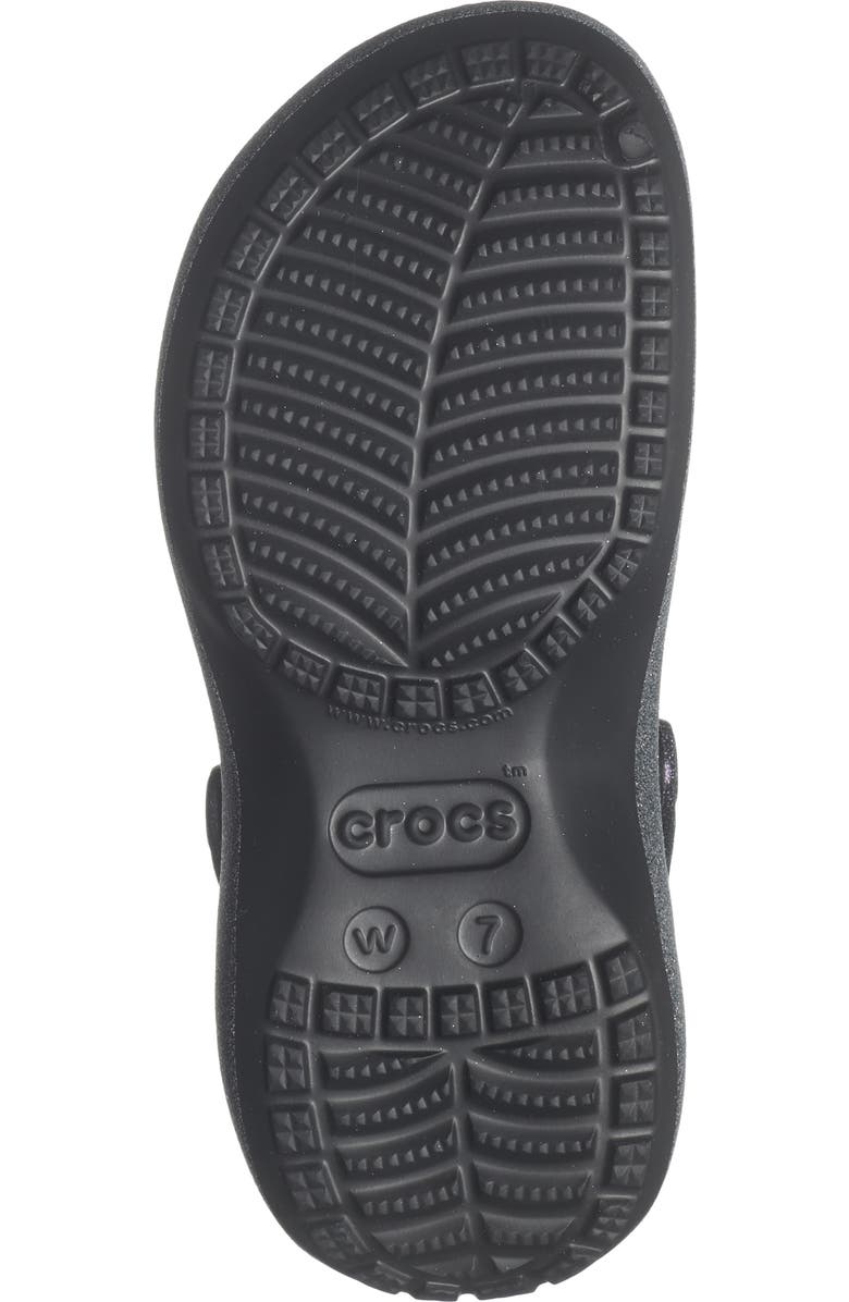 CROCS Iridescent Glitter Platform Clog, Alternate, color, Black