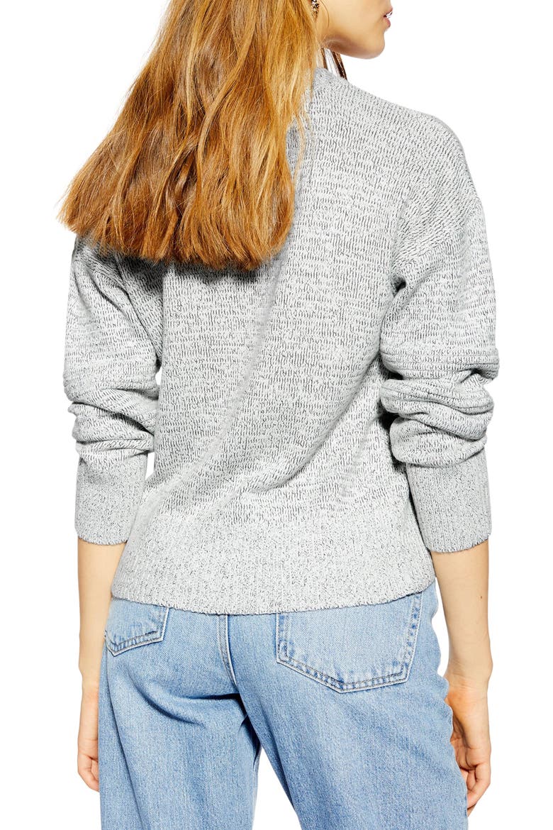 Ottoman Stitch Sweater, Alternate, color, GREY MARL