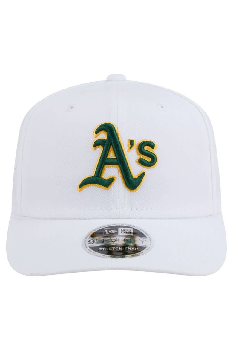 Men's New Era White Athletics COOLERA 9SEVENTY Adjustable Hat, Alternate, color, White