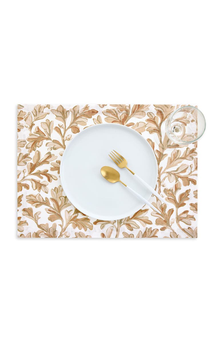 Solino Home Linen Placemats - Fallen Leaves, 14" x 19" Inch, Alternate, color, Autumn