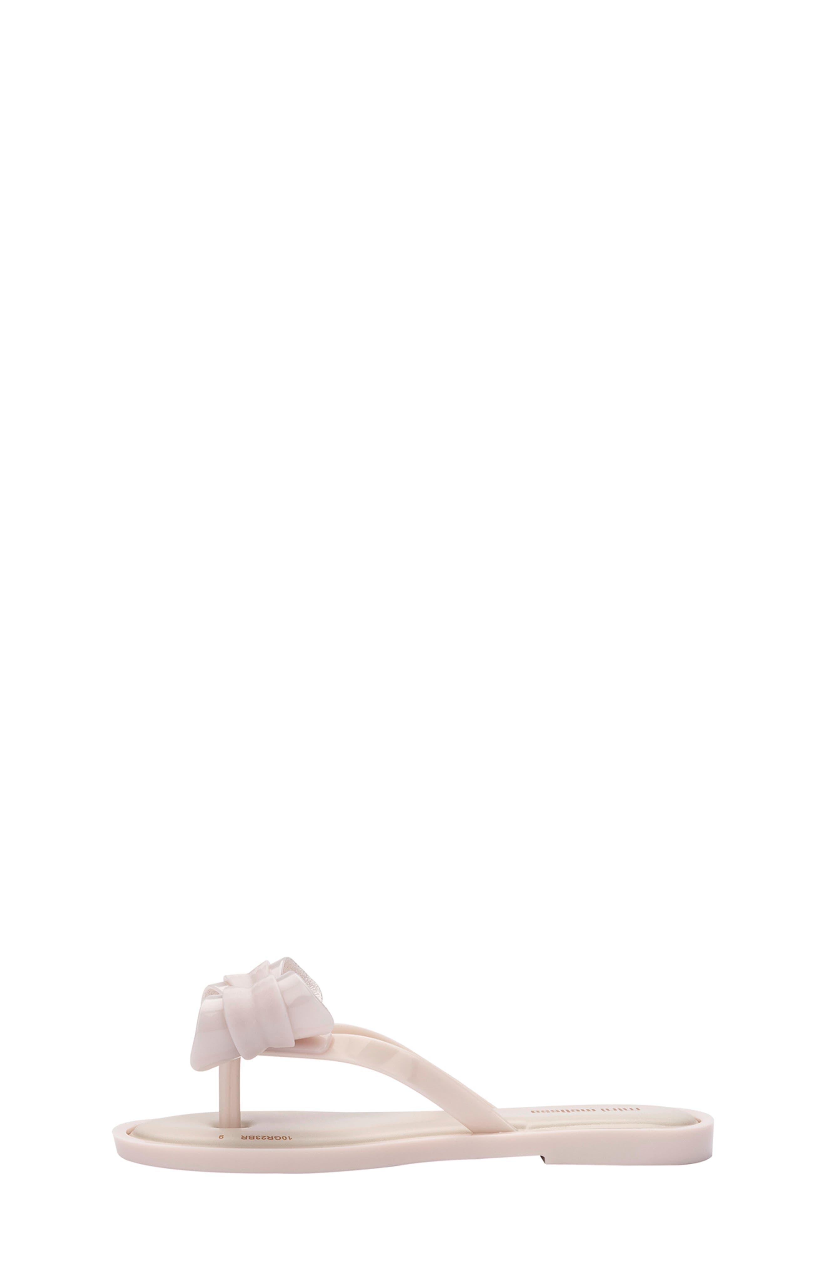 Melissa Kids' Bow Flip Flop, Alternate, color, Beige