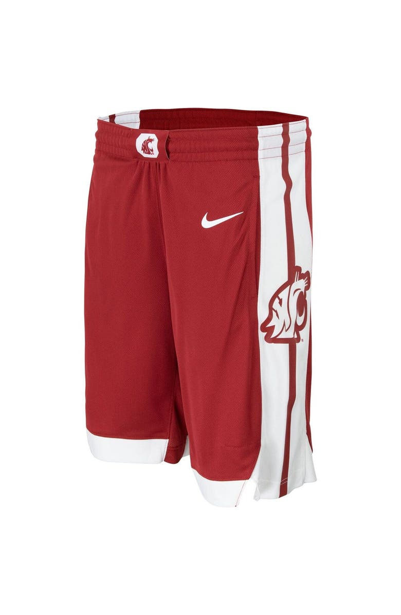 Nike Men's Nike Crimson Washington State Cougars Team Logo Replica Basketball Shorts, Main, color, Crimson