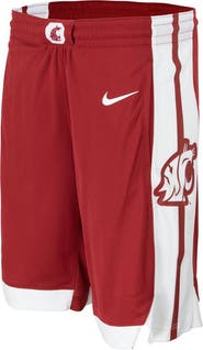 Nike Men's Nike Crimson Washington State Cougars Team Logo Replica Basketball Shorts