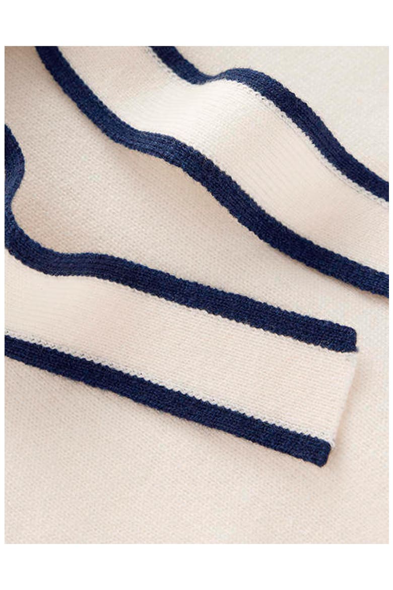Bow Neck Knitted T-Shirt, Alternate, color, IVORY
