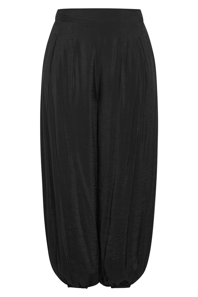Flow Wide Leg Pleated Pants, Alternate, color, BLACK
