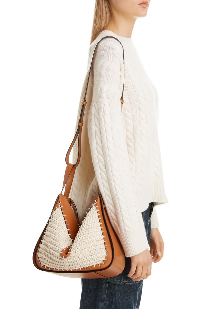 Loewe Small Hammock Cotton & Leather Hobo, Alternate, color,