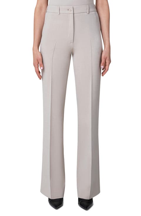 Faye Pintucked Bootcut Pebble Crepe Pants