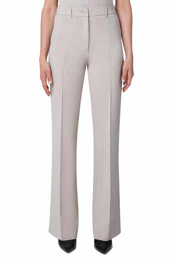 Akris punto Faye Pintucked Bootcut Pebble Crepe Pants