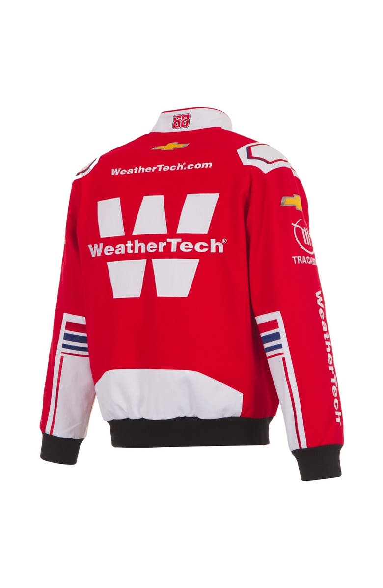 JH DESIGN Men
s JH Design Red Shane van Gisbergen WeatherTech Full-Snap Twill Uniform Jacket, Alternate, color, Red
