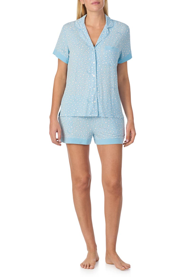 print short pajamas, Main, color, BLUE/ HEART