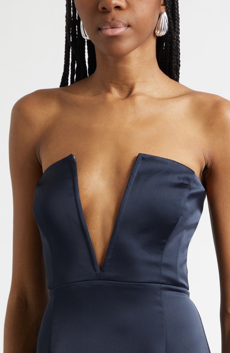 Ramy Brook Raquel Plunge Strapless Column Gown, Alternate, color, 