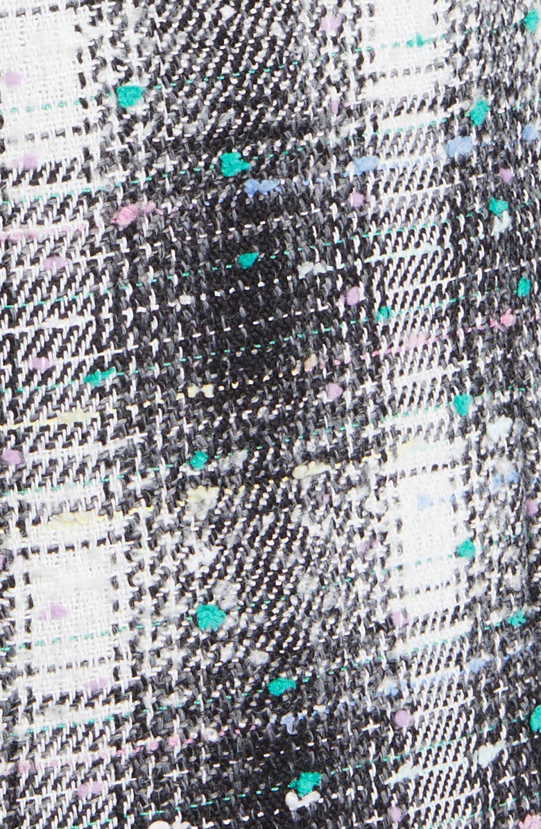 Avec Les Filles Plaid Tweed Double Breasted Coat, Alternate, color, 