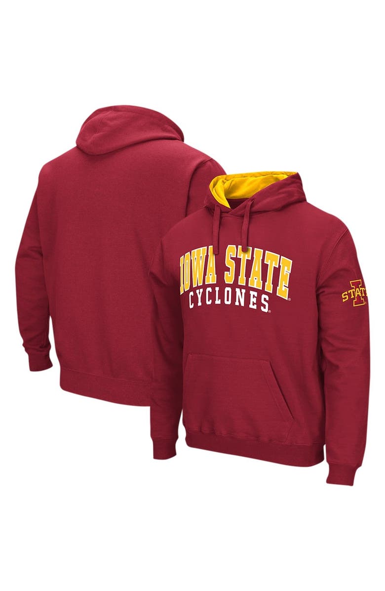 COLOSSEUM Men's Colosseum Cardinal Iowa State Cyclones Double Arch Pullover Hoodie, Main, color, Cardinal