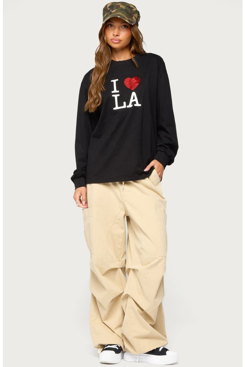Loving LA Graphic T-shirt, Alternate, color, BLACK