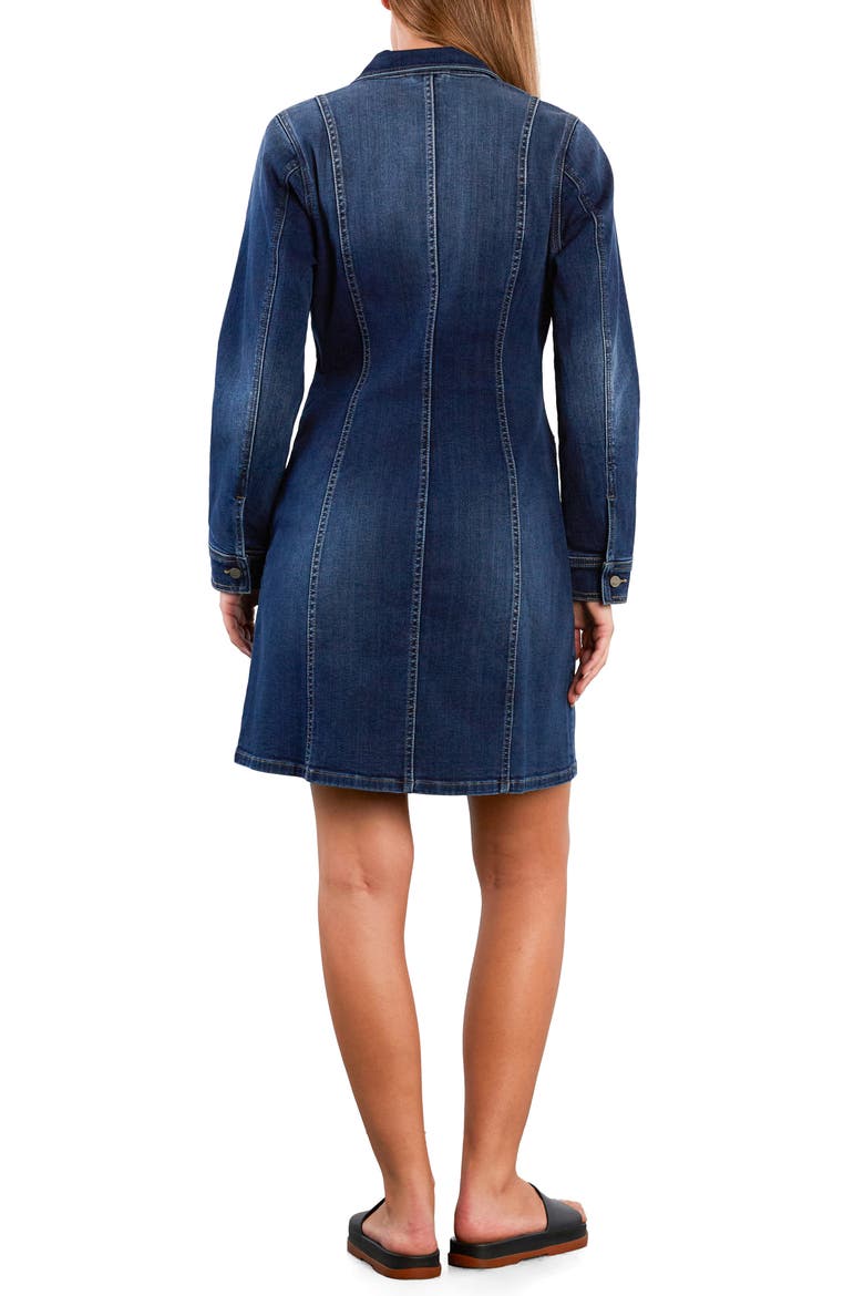 Wisp Long Sleeve Stretch Denim Dress, Alternate, color, SOFT BLUE