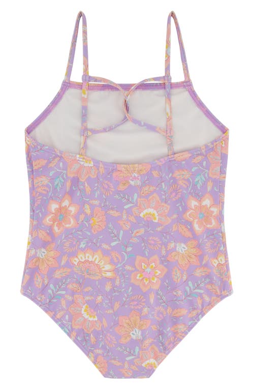 Shop Billabong Kids' Hideaway Hippie One-piece Swimsuit In Peaceful Lilac