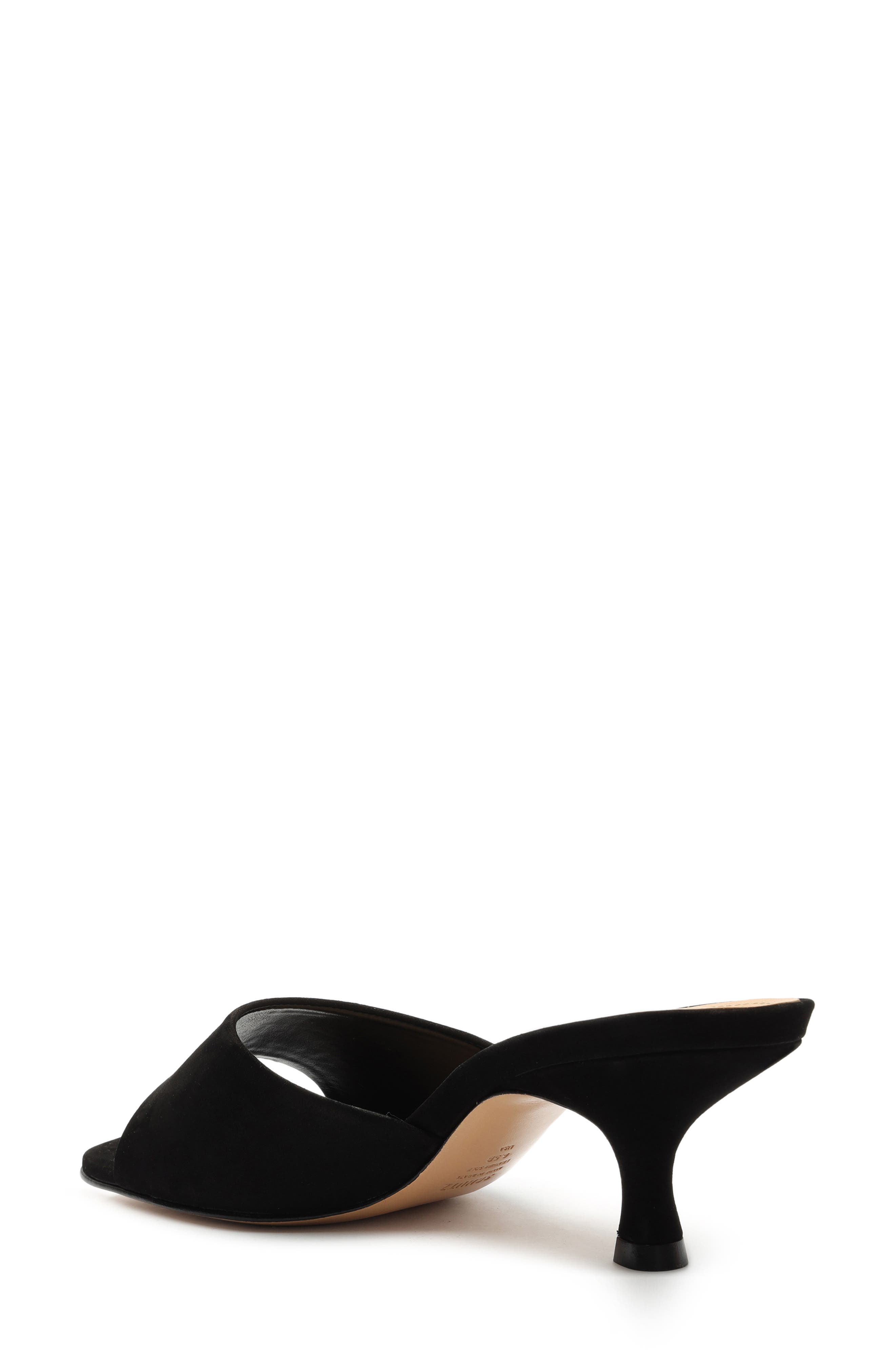 Schutz Dethalia Kitten Heel Slide Sandal, Alternate, color, Black