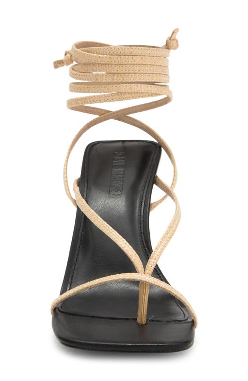Steve Madden Athea Ankle Strap Sandal In Raffia