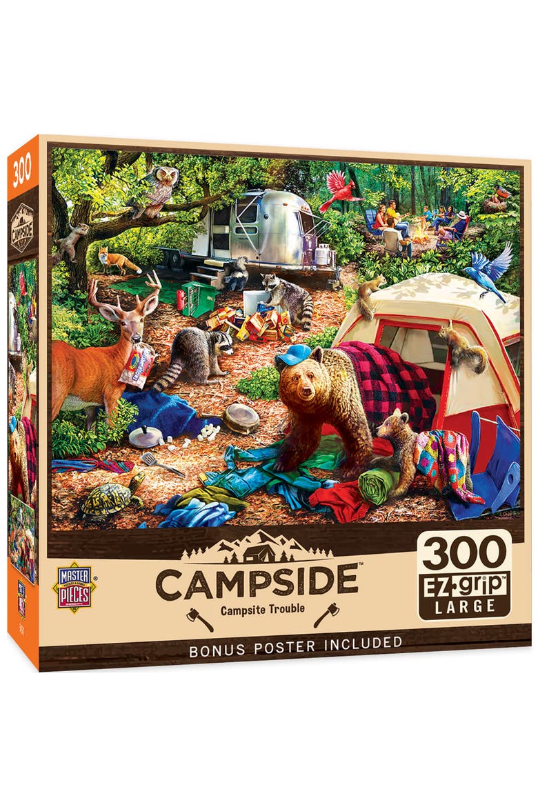Campsite Trouble 300 Piece Jigsaw Puzzle, Main, color, Multicolor