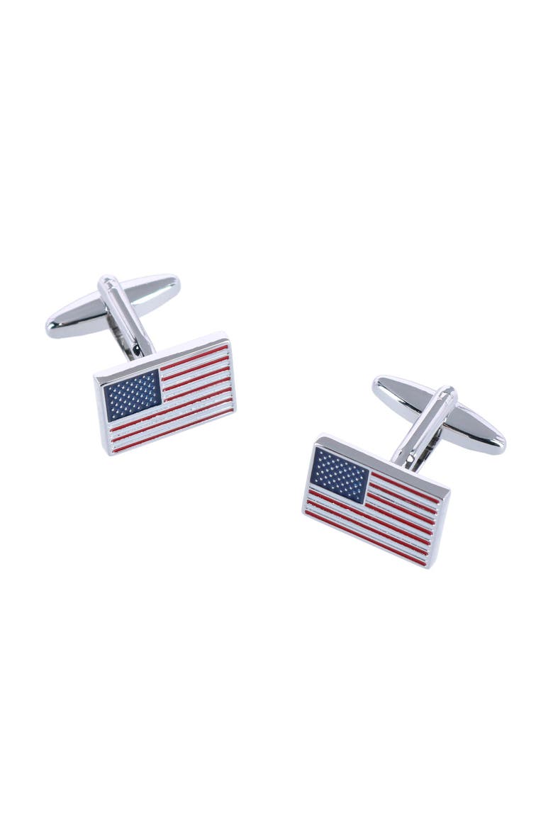 USA Pride American Flag Novelty Cufflinks, Main, color, Multiple
