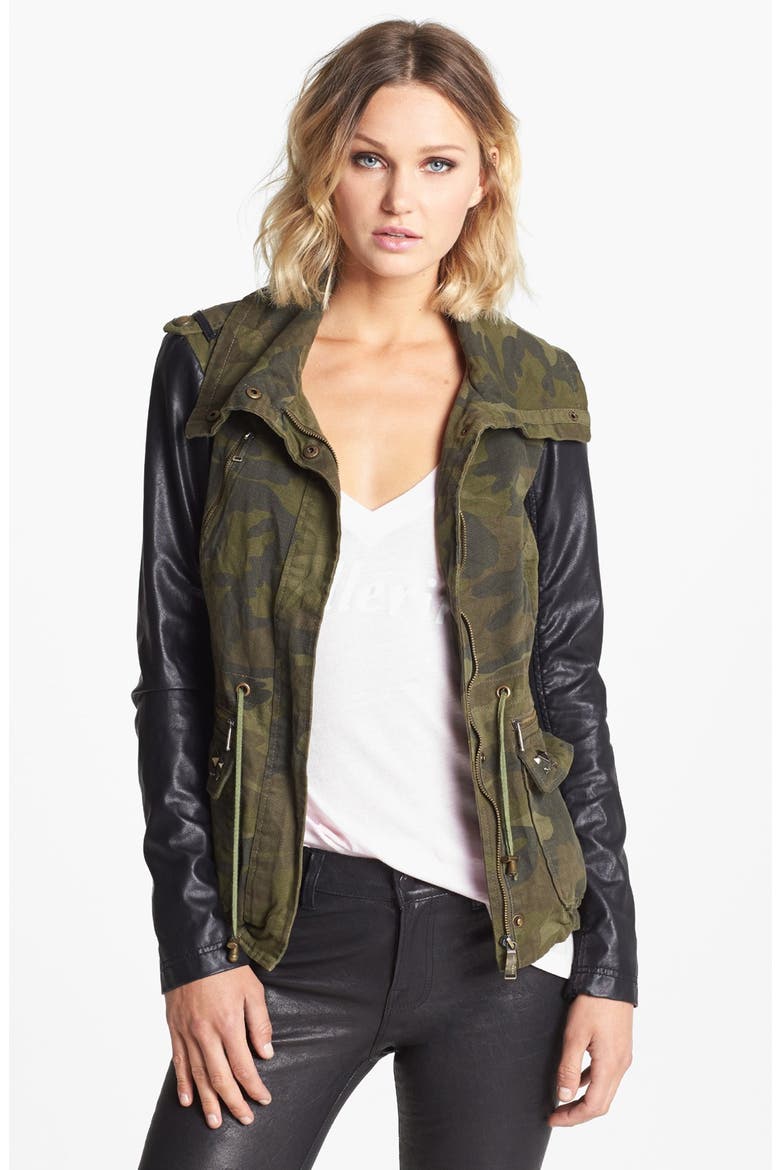Mixed Media Jacket, Main, color, CAMO