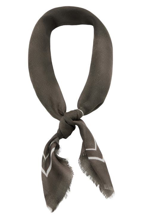 Print Fringe Square Scarf