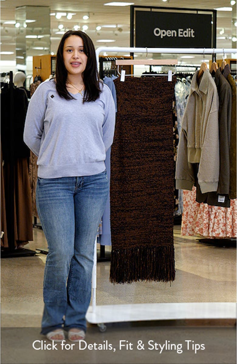 Strapless Fringe Bouclé Dress, sales video thumbnail