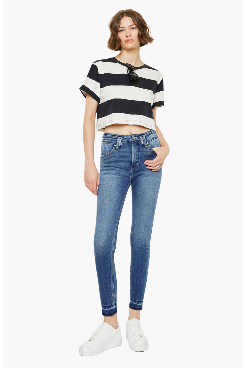 Cleopatra High Rise Ankle Skinny Jeans, Alternate, color, Medium Wash
