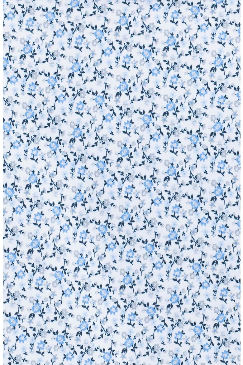 Slim Fit Floral Stem Reworked Button-Up Shirt, Alternate, color, WHITE/ BLUE