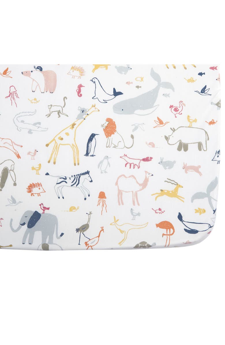 Pehr Into the Wild Organic Cotton Crib Sheet, Main, color, Into The Wild