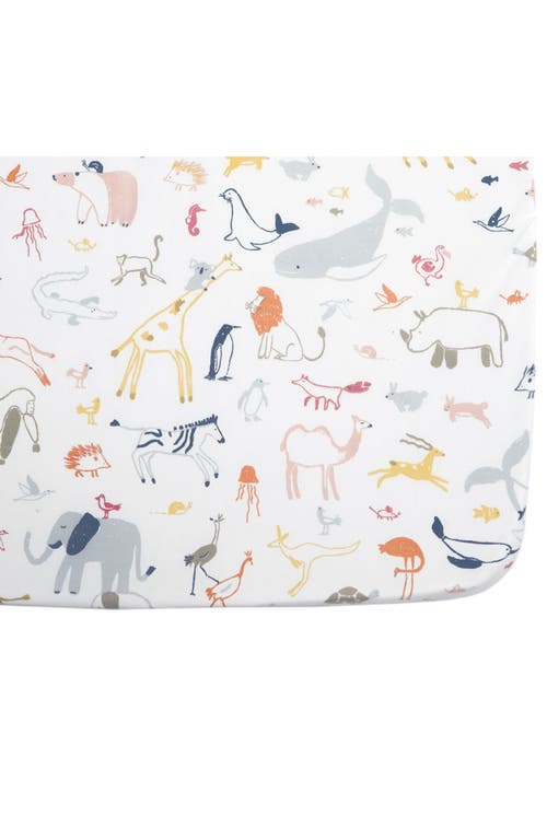 Pehr Into The Wild Organic Cotton Crib Sheet In Multi