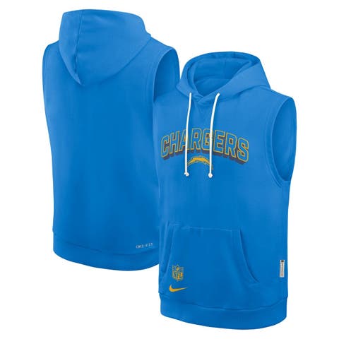 Men's Nike Powder Blue Los Angeles Chargers Sideline Performance Sleeveless Pullover Hoodie