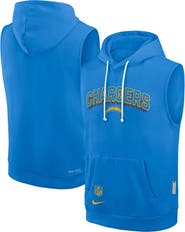 Nike Men's Nike Powder Blue Los Angeles Chargers Sideline Performance Sleeveless Pullover Hoodie