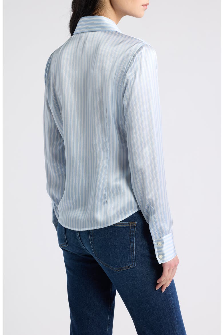 The Office Silk Striped Shirt, Alternate, color, BAY BLUE STRIPE