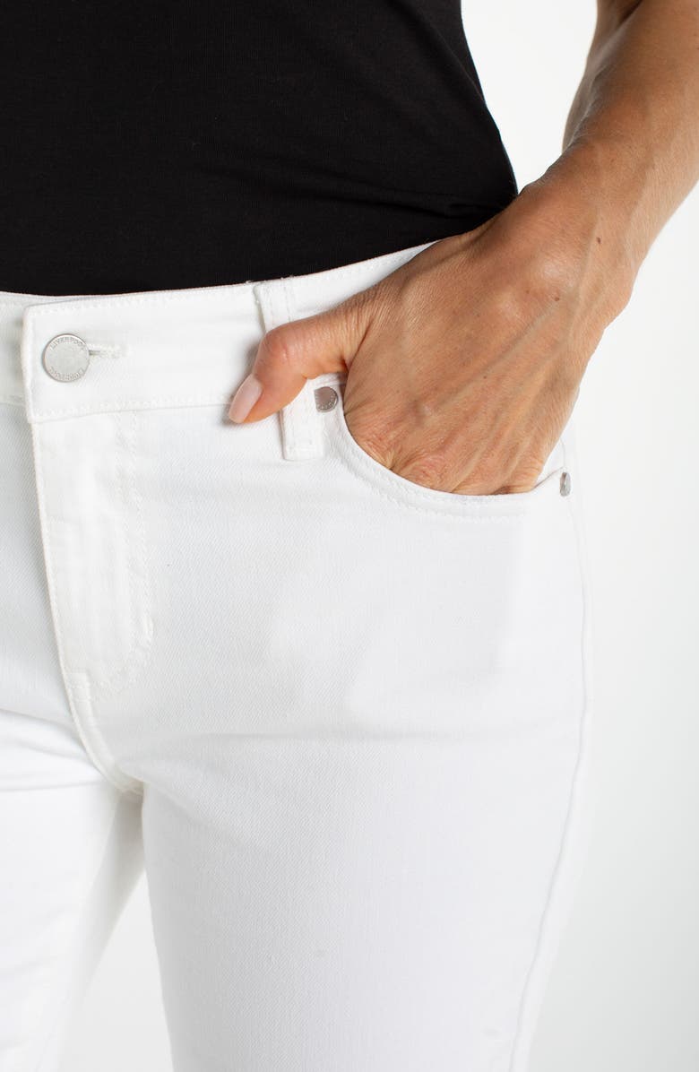 Liverpool Los Angeles Side Slit Capri Jeans, Alternate, color, Bright White