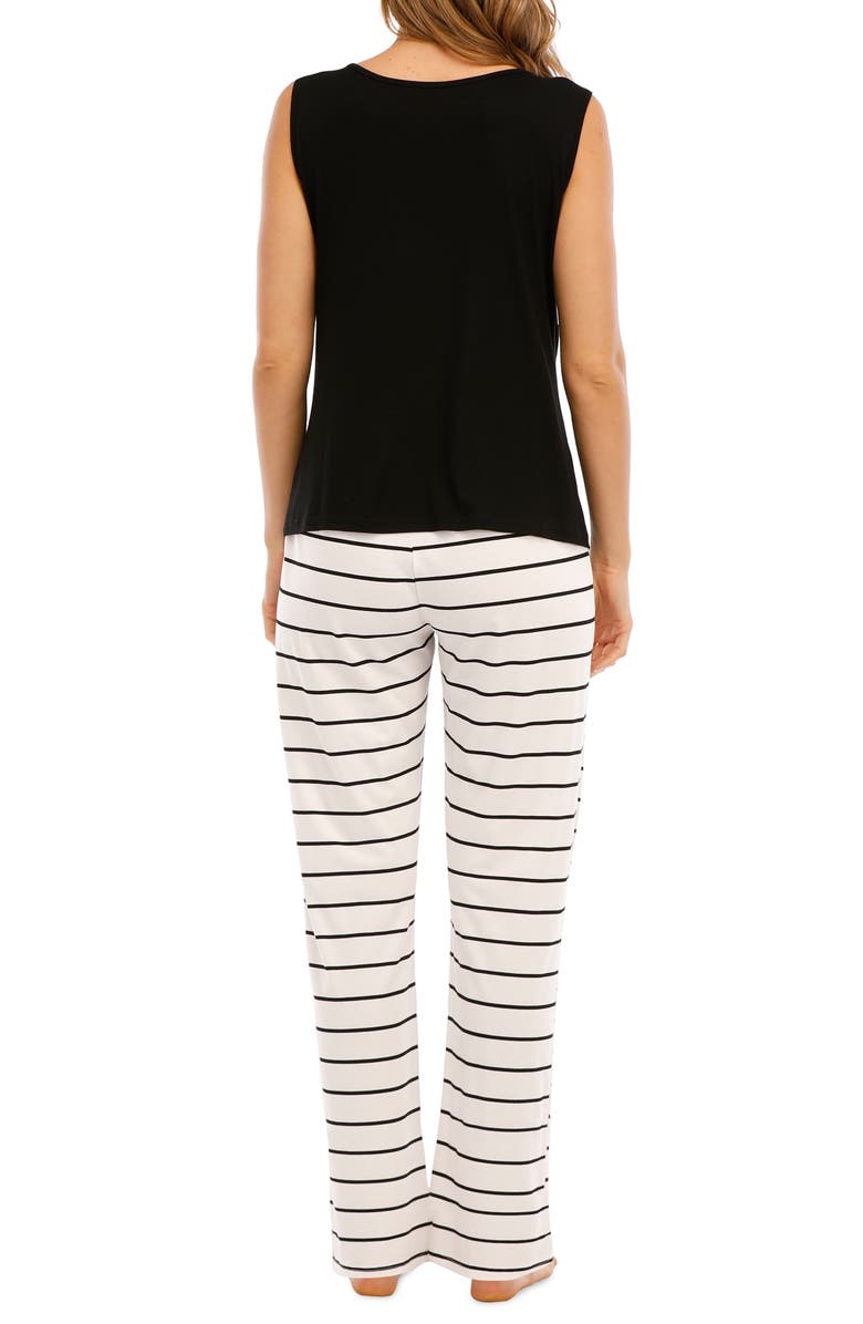 Savi Mom Riviera Tank, Pants & Robe Maternity Set, Alternate, color, 