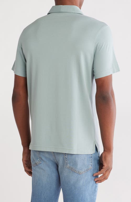 14th & Union Cotton & Modal Polo In Grey Blue