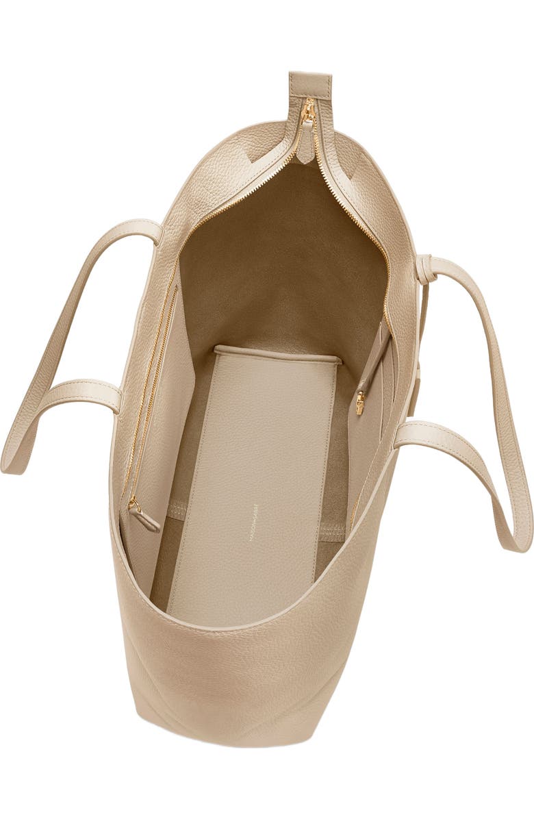 MAISON de SABRÉ Large Leather Zipped Soft Tote, Alternate, color, Saharan Nude