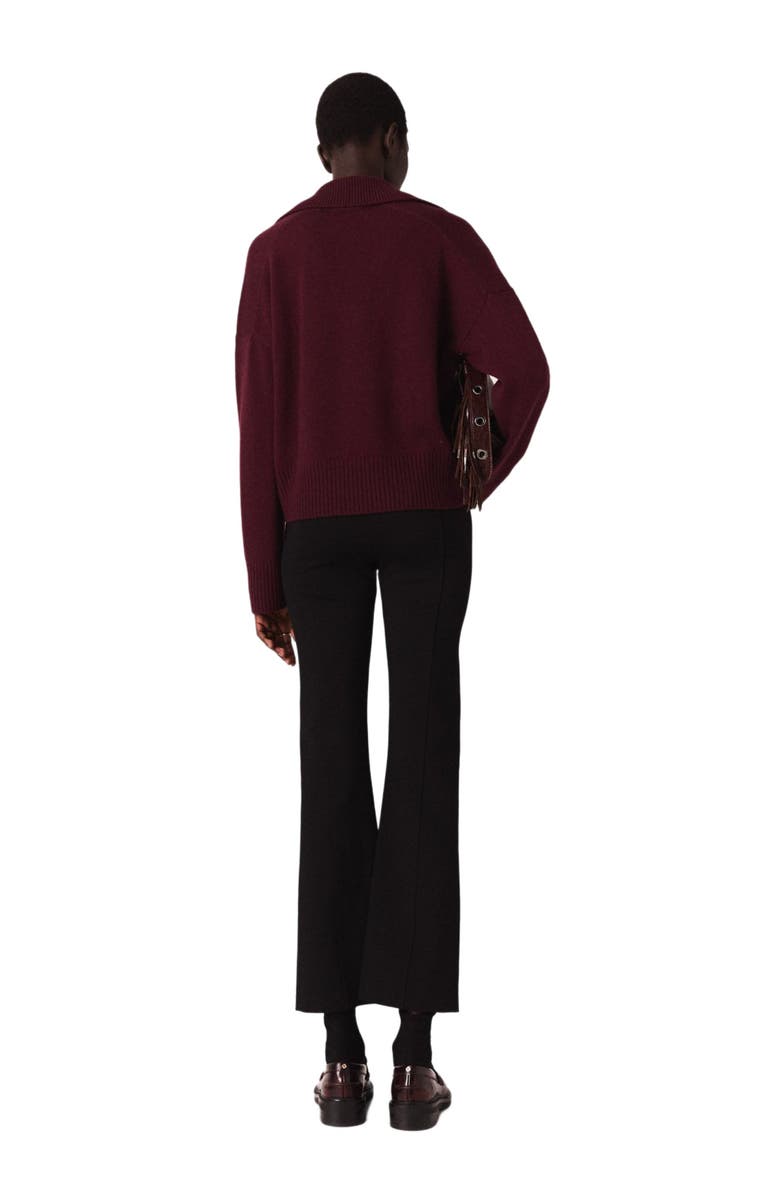 maje Slit trousers, Alternate, color, Black