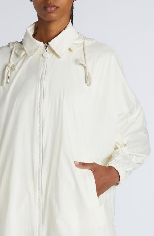 Moncler Hooded Shirt Jacket In White