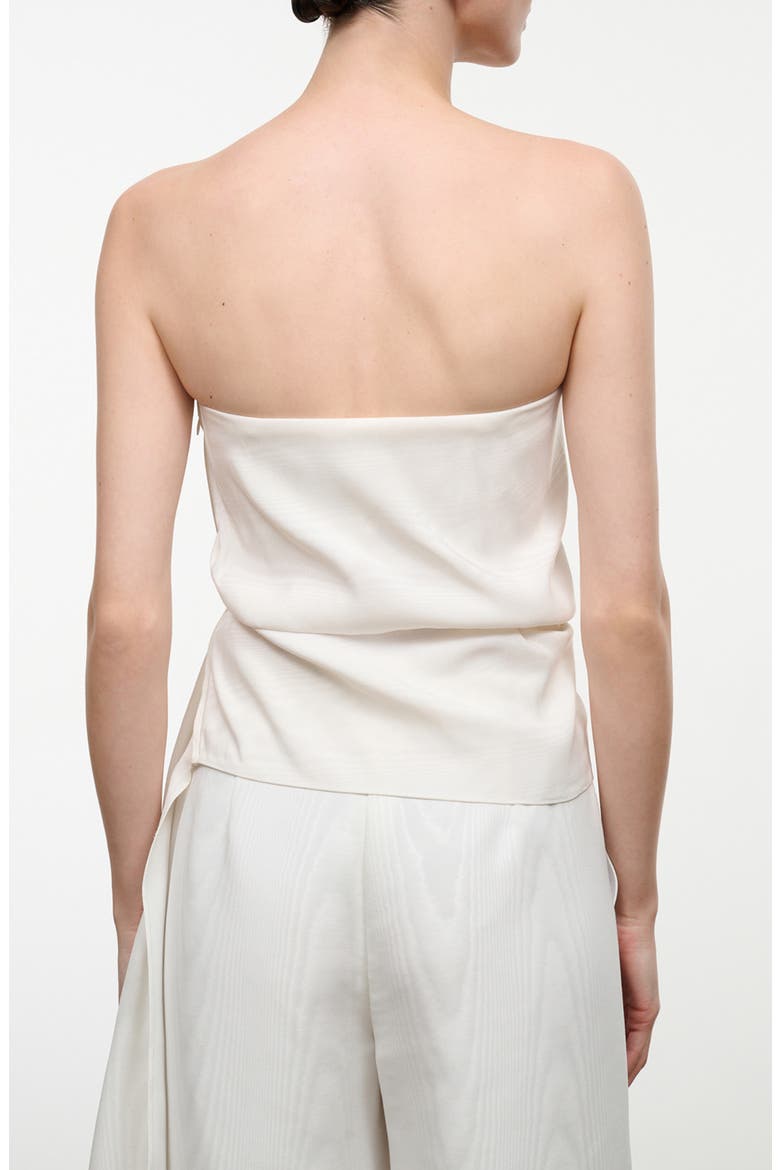 Lux Strapless Top with Side Drape, Alternate, color, IVORY
