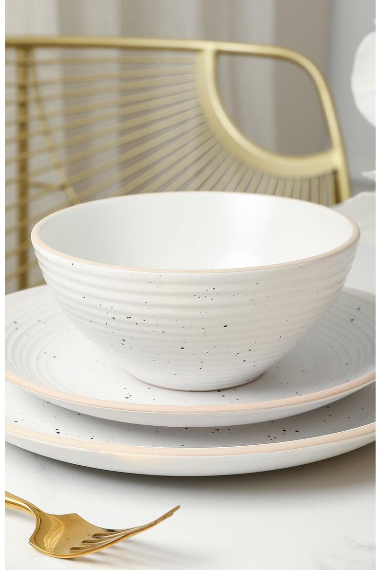 Lauren Stoneware 16-Piece Dinnerware Set, Alternate, color, Off White