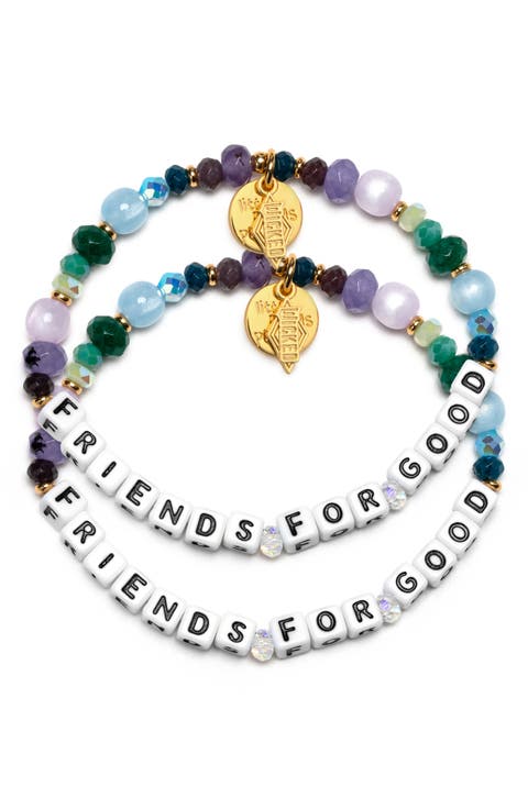 Best Friends For Good Set of 2 Beaded Stretch Bracelets