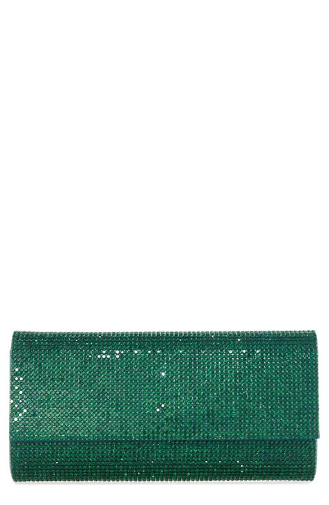 Perry Embellished Satin Clutch