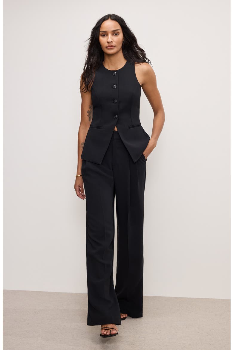 Sculpted Suit Vest, Alternate, color, BLACK001