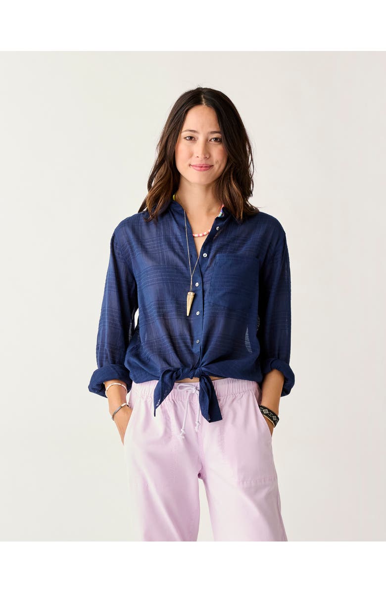 Carve Designs Taylor Textured Tunic, Main, color, Navy