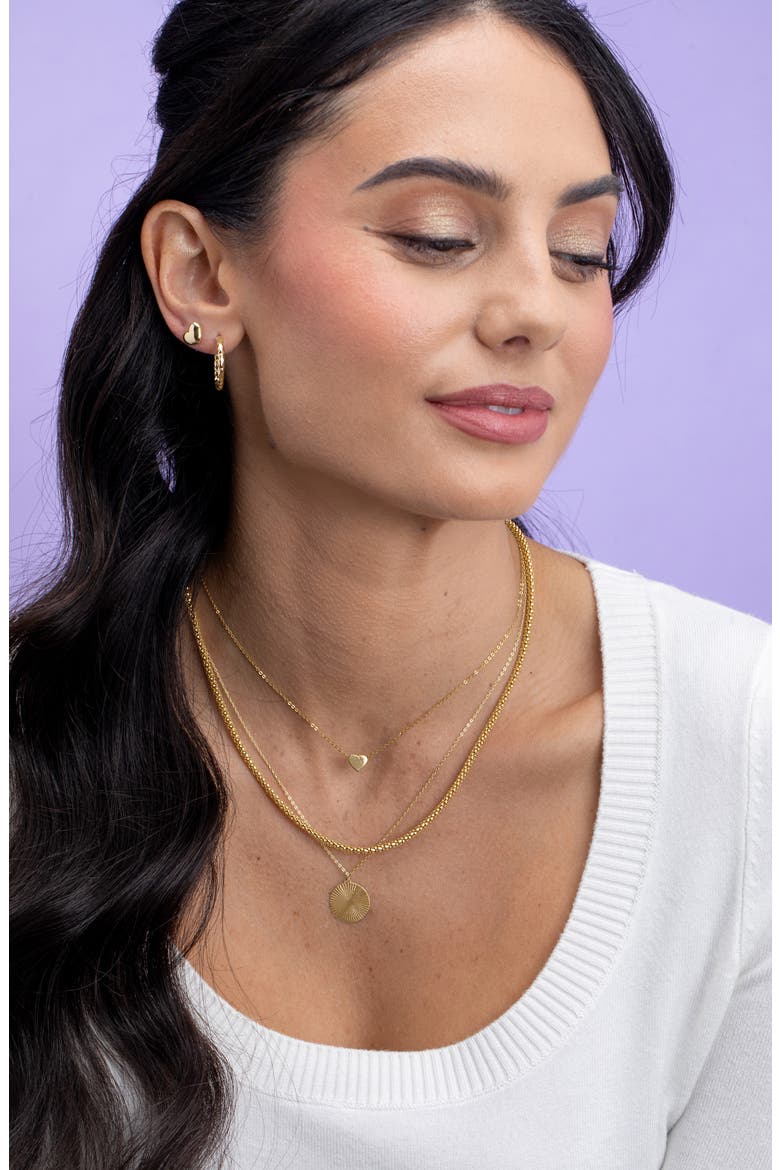 14K Gold Heart Pendant Necklace (Nordstrom Exclusive), Alternate, color, 14K YELLOW GOLD
