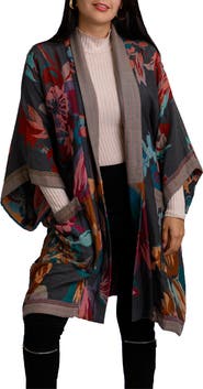 SAACHI Keisha Long Floral Pattern Duster Jacket