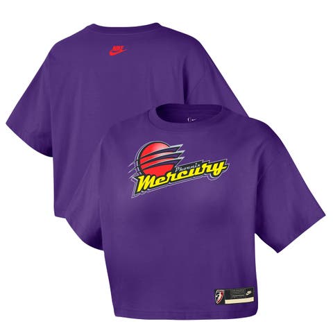 Women's Nike Purple Phoenix Mercury Throwback Cropped T-Shirt - Court Origins